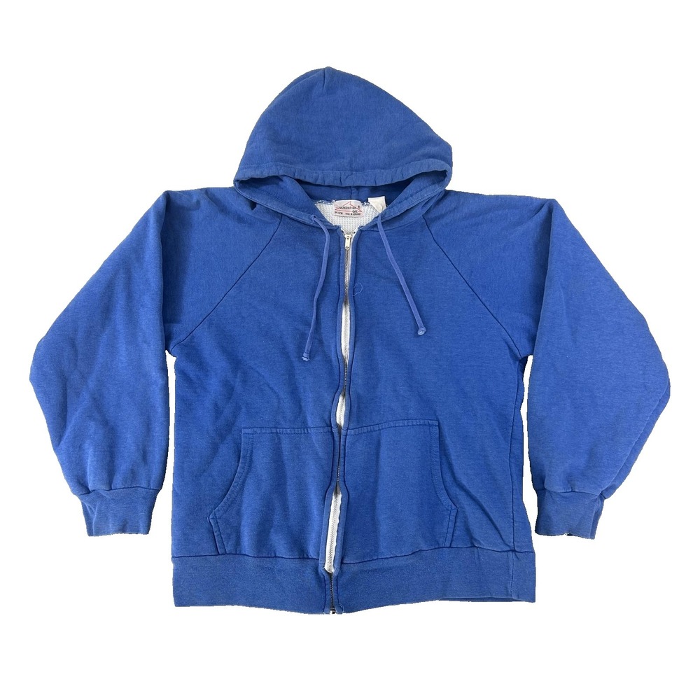 VTG‎ Generation One Hoodie Mens Medium Blue Zip Thermal Lined Sweatshirt Casual